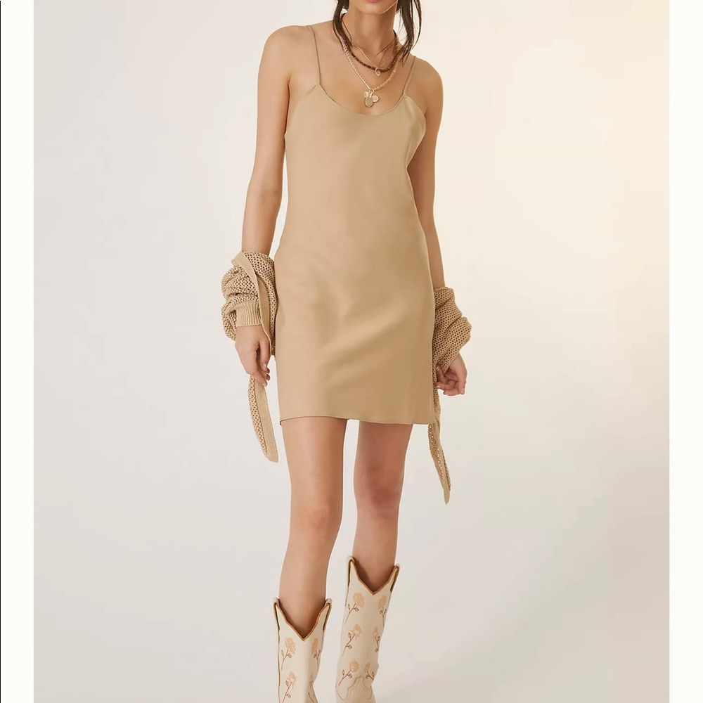 New DH New York Two-Piece Tie Front Sweater and Slip Dress Set size Small